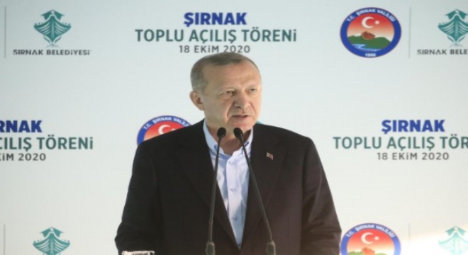 Cumhurbaşkanı Erdoğan, Şırnak’ta yapımı tamamlanan projelerin toplu açılış törenine katıldı