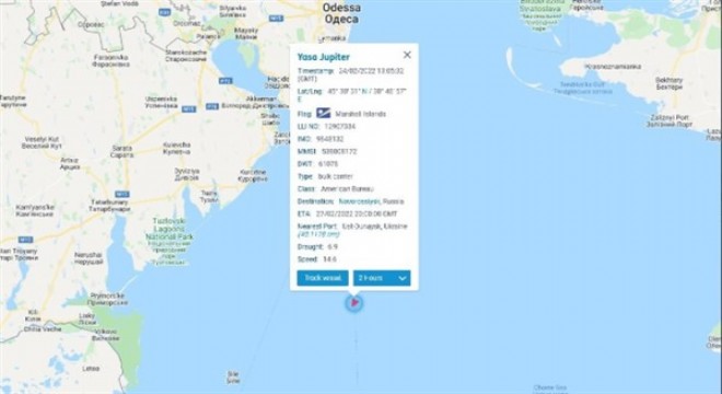 Odessa açıklarında gemiye bomba isabet ettiği iddiası