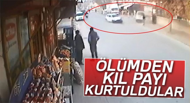 Ölümden kıl payı kurtuldular! O anlar saniye saniye kamerada