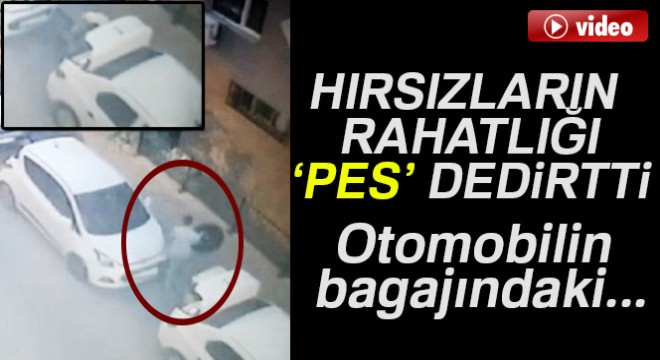 Otomobilin bagajındaki stepne lastiği çaldı