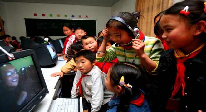 Çin deki tüm ilkokul ve ortaokullar internete bağlandı